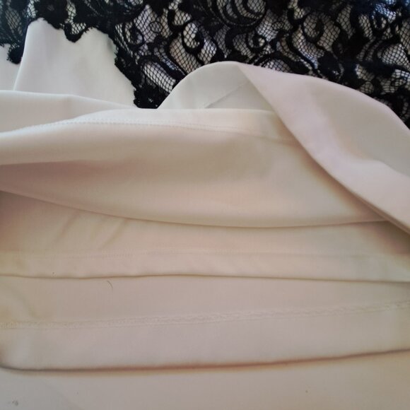 MAX & CLEO Claire dress Sz 6 LACE & BIG velvet SHOULDER BOW FORMAL PROM CHIC WOW - Picture 10 of 10